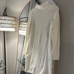 Express White Turtleneck Dress